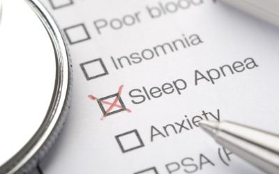 Checklist with sleep apnea checked